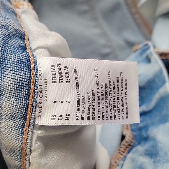 American Eagle Next Level Stretch High Rise Ripped Jeggings - Size 6 - Picture 7 of 8